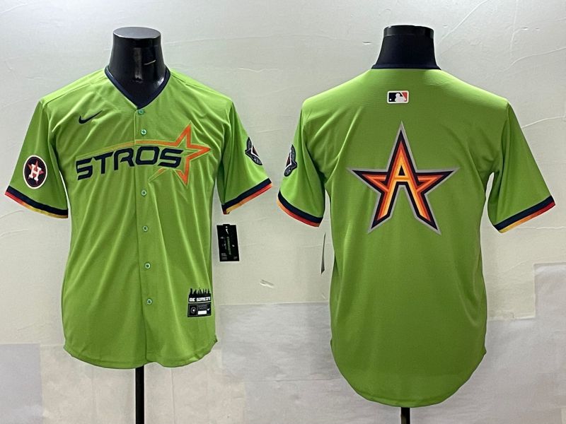 Men Houston Astros Blank Green three generations Joint Name 2025 Nike MLB Jersey style 8->houston astros->MLB Jersey